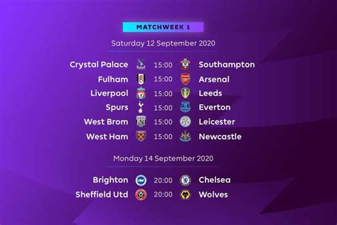 premier league fixtures tomorrow